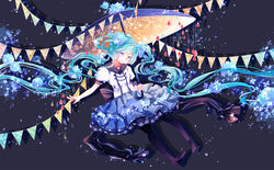  dress hatsune_miku shuuumatsu twintails umbrella vocaloid 