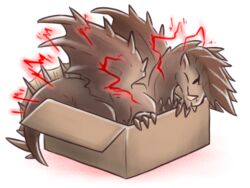  4:3 alatreon ambiguous_gender box canes-cm capcom container dragon elder_dragon feral in_box in_container monster_hunter mythological_creature mythological_scalie mythology reptile scalie simple_background solo tail white_background 