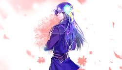  1boy bad_id bad_pixiv_id hair_ornament long_hair male_focus meer_rowe photoshop_(medium) purple_hair solo tales_of_(series) tales_of_vesperia yuri_lowell 