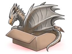  4:3 ambiguous_gender box canes-cm capcom container dragon elder_dragon feral in_box in_container kushala_daora monster_hunter mythological_creature mythological_scalie mythology reptile scalie simple_background solo tail white_background 