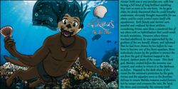  2:1 anthozoan anthro atreus_the_sea_otter atreustheseaotter bivalve_shell blue_hair brown_body brown_fur bubble clothing cnidarian coral fish fur green_eyes hair light_rays looking_at_viewer male mammal marine mollusk_shell mustelid otter sand_dollar sea sea_otter seashell seashell_necklace shell shell_necklace smile solo sparkles sparkling_hair swimming swimming_trunks swimwear underwater water whiskers 