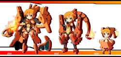  3girls bare_shoulders blue_eyes charizard charmander charmeleon clothing_cutout collarbone commentary_request evolution evolutionary_line fire flame-tipped_tail garoudo_(kadouhan&#039;i) highres long_hair mecha_musume multiple_girls navel navel_cutout orange_hair orange_theme personification photoshop_(medium) pigeon-toed pokemon smile standing tail tsurime 