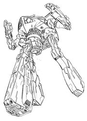  densetsu_kyojin_ideon ganga_lubu mecha monochrome s.shimizu 