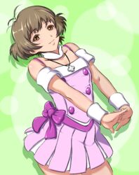  akizuki_ryou clearite crossdressing crossdressing idolmaster idolmaster_dearly_stars jewelry necklace short_hair smile trap 