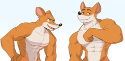  abs anthro athletic biceps black_nose brown_body brown_fur flexing flexing_bicep fur geronimo_stilton geronimo_stilton_(series) gigachad hi_res jrjresq looking_at_viewer male mammal mouse multicolored_body multicolored_fur murid murine muscular muscular_anthro muscular_male open_mouth open_smile orange_body orange_fur pecs rat rodent smile solo 