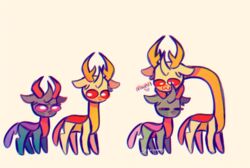  :3 arthropod brother_(lore) brothers_(lore) changeling duo friendship_is_magic hasbro heart_symbol horn long_neck love male my_little_pony pharynx_(mlp) reformed_changeling sibling_(lore) simple_background smile sockiepuppetry standing thorax_(mlp) white_background 