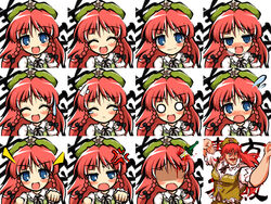  ^_^ anger_vein bad_id bad_pixiv_id bandages banned_artist beret blood blue_eyes blush bow braid chinese_clothes closed_eyes dress expressions faceset facial_hair g_gundam green_dress gundam hat hong_meiling injury kisaragi_zwei knife knifed long_hair master_asia moustache o_o open_mouth parody red_hair smile solo star tears touhou twin_braids 