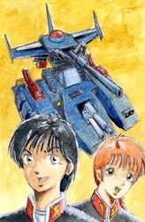  black_hair gundam magella_attack military_vehicle mobile_suit_gundam short_hair tank vehicle 