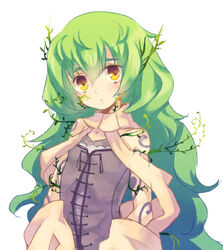  bad_id bad_pixiv_id bare_shoulders dorothy_woodstock dress female green_hair sekien_no_inganock solo steampunk_(liarsoft) yellow_eyes yumekui 