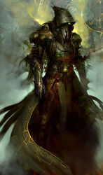  concept_art fantasy grenth guild_wars_(series) guild_wars_1 kekai_kotaki mask robe solo 