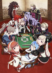  aqua_(fire_emblem_if) board_game camilla_(fire_emblem_if) daniel_macgregor elise_(fire_emblem_if) everyone fire_emblem fire_emblem_if hinoka_(fire_emblem_if) kamui_(fire_emblem) leon_(fire_emblem_if) looking_at_viewer mahjong marx_(fire_emblem_if) multiple_boys multiple_girls my_unit_(fire_emblem_if) nintendo ryouma_(fire_emblem_if) sakura_(fire_emblem_if) signature takumi_(fire_emblem) takumi_(fire_emblem_if) 