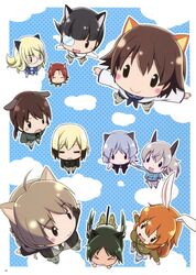  animal_ears bunny_ears charlotte_e_yeager chibi eila_ilmatar_juutilainen erica_hartmann francesca_lucchini gertrud_barkhorn inumimi lynette_bishop minna_dietlinde_wilcke miyafuji_yoshika nekomimi perrine-h_clostermann sakamoto_mio sanya_v_litvyak strike_witches 