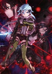  abec armor death_gun gun gun_gale_online kirito megane possible_duplicate shino_asada sinon sword_art_online 