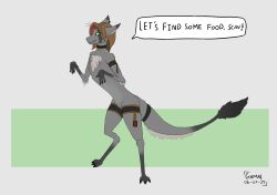  anthro chest_tuft domestic_cat english_text felid feline felis female gamal hi_res hybrid jenny_(conkerbirdy) legband mammal out-of-placers solo tail tail_tuft text thighband tuft whiskers wraps yinglet 