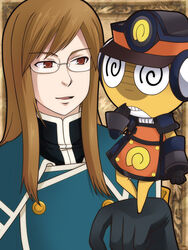  1boy commentary crossover hakkatou jade_curtiss keroro_gunsou koyasu_takehito kururu_(keroro_gunsou) tales_of_(series) tales_of_the_abyss voice_actor_connection 