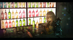  aer7o drink girls_frontline m16a1_(girls_frontline) tagme 