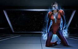  1girls 3d asari mass_effect ranged_weapon_(artist) samara tagme 