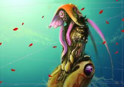  1_eye alien awrrrq digital_extremes female humanoid ivara_(warframe) not_furry petals rose_petals solo tencent tenno thick_thighs warframe 