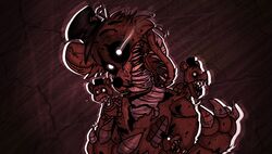  animatronic bear choco-floof digital_media_(artwork) five_nights_at_freddy&#039;s five_nights_at_freddy&#039;s_4 freddles_(fnaf) glowing glowing_eyes group machine male mammal monster nightmare_freddy_(fnaf) robot scary scottgames solo_focus 