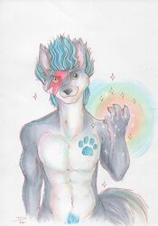  absurd_res anthro canid canine canis conditional_dnp david_bowie_(artist) garnetto hi_res male mammal nightwind solo wolf 