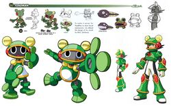  amphibian armor boots capcom clothing duo english_text footwear frog green_body green_eyes headgear helmet humanoid machine male mega_man_(series) mega_man_battle_network megaman.exe net_navi official_art robot text toadman.exe 