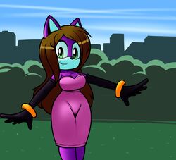  anthro armwear big_breasts breasts clothed clothing digital_media_(artwork) dress elbow_gloves eulipotyphlan fan_character female gloves handwear hedgehog hi_res mammal sega solo sonic_the_hedgehog_(series) superbunnygt wide_hipped_female wide_hips 