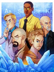  bald blue_eyes breaking_bad crystal dark_skin glasses gustavo_fring jesse_pinkman walter_white 