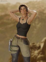  1girls 3d blender day female female_only fully_clothed high_resolution jungle lara_croft lara_croft_(survivor) looking_at_viewer nrd3d outside posing smile solo tagme tomb_raider tomb_raider_(survivor) 