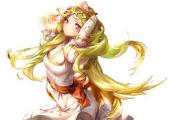  bicolored_eyes green_hair long_hair nal_(nal&#039;s_pudding) original 