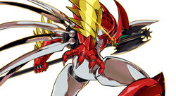  axe from_side getter_arc getter_robo getter_robo_arc highres holding holding_axe leaning_forward mecha mechanical_wings no_humans open_mouth pillar_buster robot science_fiction sharp_teeth solo super_robot teeth white_background wings yellow_eyes 