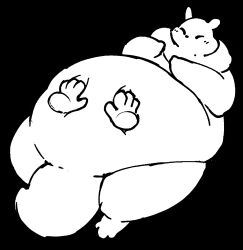  animated anthro belly belly_play belly_rub big_belly blush blush_lines chubby_cheeks disembodied_hand double_chin hi_res huge_belly lying obese on_back overweight rain_world semi-anthro short_playtime slugcat tail thick_tail videocult 