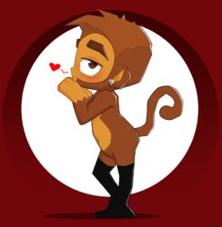  agent_jericho anthro bloons_td_battles_2 bloons_tower_defense clothing ear_piercing ear_ring haplorhine hi_res legwear luxsimius male mammal monkey ninja_kiwi piercing primate ring_piercing solo tail thigh_highs 