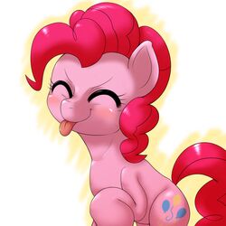  1:1 2015 behind-space earth_pony equid equine female feral friendship_is_magic hasbro horse mammal my_little_pony pinkie_pie_(mlp) pony smile solo tongue tongue_out 