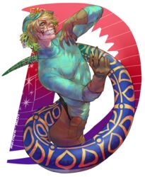  alpha_channel blonde_hair blue_eyes clothed clothing diego_brando dinosaur dromaeosaurid extinct fully_clothed gloves grin hair handwear human hybrid jojo&#039;s_bizarre_adventure looking_at_viewer male mammal manya-kun meme prehistoric_species reptile riding_helmet scalie scary_monsters sharp_teeth smile solo stand_(jjba) teeth theropod utahraptor 