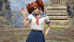  amy_sorel female green_eyes petite petite_body red_hair school_uniform schoolgirl schoolgirl_uniform soul_calibur teenager twintails 