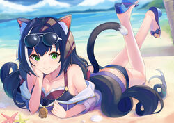  animal_ears ass beach catgirl karyl princess_connect! shimon_(31426784) tail 