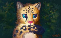  16:10 2022 ambiguous_gender bite cheetah detailed digital_media_(artwork) digital_painting_(artwork) felid feline feral forest forest_background fur hi_res looking_away mammal markings nature nature_background outside pink_nose plant portrait self_bite semi-realistic shaded shaded_background shy signature sitting solo spots spotted_markings tail tail_bite tail_in_mouth tail_markings tail_tuft tailbyte tree tuft widescreen 