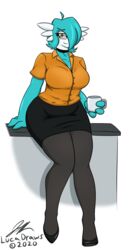  beverage big_breasts bottomwear breasts clothed clothing coffee container cup dress_shirt eyewear female footwear gardevoir generation_3_pokemon glasses hair hi_res high_heels holding_beverage holding_container holding_cup holding_object humanoid jeffthehusky julia_caernarvon legwear mature_female mature_humanoid nintendo pantyhose pokemon pokemon_(species) shirt shoes short_hair sitting skirt slightly_chubby smile solo thick_thighs topwear 