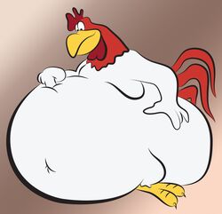  2011 anthro ass avian beak belly big_beak big_belly big_butt bird chicken claws dino.d.dice feathers foghorn_leghorn galliform gallus_(genus) hand_on_butt hi_res leghorn_chicken looking_down looney_tunes male morbidly_obese morbidly_obese_anthro morbidly_obese_male navel nude obese obese_anthro obese_male orange_beak overweight overweight_anthro overweight_male phasianid solo standing tail tail_feathers toe_claws warner_brothers white_body 