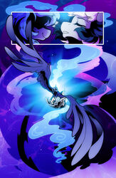  alicorn bright_light closed_eyes dormin-kanna dream dreamscape duo equid equine feathers female feral friendship_is_magic hasbro hi_res horn horse huge_wings light magic male mammal my_little_pony pegasus pony princess_luna_(mlp) purple_body purple_feathers sleeping smile soul_silver_(dormin-kanna) spread_wings visit wings 