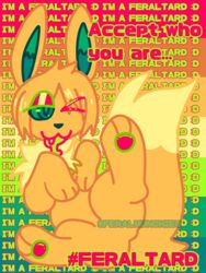  3:4 ableist_slur absurd_res alternate_color alternate_form alternate_version_at_source ambiguous_gender ass bodily_fluids digital_media_(artwork) drooling eevee english_text feet feral feral_with_hair feraltard_pride_colors foot_focus generation_1_pokemon hair hi_res ibispaint_(artwork) jackrabbit_(artist) joke_pride_colors lgbt_pride nintendo nonbinary_(lore) o.&lt; one_eye_closed pokemon pokemon_(species) presenting presenting_hindquarters pride_color_background pride_colors saliva signature simple_background simplified_pawpads slur solo text trans_(lore) trans_man_(lore) unavailable_at_source wink 