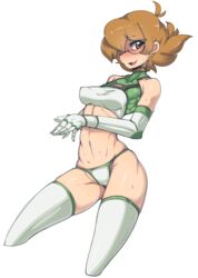  adapted_costume bad_id bad_twitter_id breasts breasts_apart brown_eyes brown_hair covered_nipples female glasses hair_over_one_eye highres medium_breasts navel perky_breasts pidge_gunderson short_hair slugbox solo stomach thighhighs thong voltron:_legendary_defender voltron_(series) 