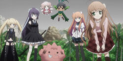  1boy 5girls anime_screenshot chibi-moth kanbe_kotori konohana_lucia multiple_girls nakatsu_shizuru ootori_chihaya rewrite 