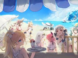  6+girls aa-12_(girls&#039;_frontline) aa-12_(the_sun_never_rises)_(girls&#039;_frontline) ahoge ak-12_(age_of_slushies)_(girls&#039;_frontline) ak-12_(girls&#039;_frontline) alternate_hairstyle ameli_(ameli&#039;s_receive)_(girls&#039;_frontline) ameli_(girls&#039;_frontline) an-94_(girls&#039;_frontline) an-94_(the_diving_bell_and_the_doll)_(girls&#039;_frontline) anger_vein animal_ears bags_under_eyes beach beach_umbrella bikini blonde_hair blue_eyes blue_sky blush bodysuit bow braid braided_bangs breasts brown_hair candy choker cleavage closed_mouth cloud collarbone day diving_suit fal_(fal&#039;s_summer)_(girls&#039;_frontline) fal_(girls&#039;_frontline) ferret flower food fruit g36_(50_days_with_g36)_(girls&#039;_frontline) g36_(girls&#039;_frontline) g41_(beach_punk_2064)_(girls&#039;_frontline) g41_(girls&#039;_frontline) game_cg girls&#039;_frontline green_hair grey_hair hair_between_eyes hair_flower hair_ornament hair_ribbon hairband hairbow hairclip hat hat_ribbon highres ice_cream imoko_(imonatsuki) large_breasts lollipop long_hair looking_at_viewer low_twintails maid maid_bikini medium_breasts mp7_(girls&#039;_frontline) mp7_(lollipop_ammo)_(girls&#039;_frontline) multiple_girls navel non-web_source ocean official_alternate_costume official_art one-piece_swimsuit open_clothes open_mouth outdoors p38_(apprentice_witch)_(girls&#039;_frontline) p38_(girls&#039;_frontline) parted_lips pink_hair ponytail red_eyes ribbon school_swimsuit scuba side_braid sidelocks skindentation sky small_breasts smile spas-12_(girls&#039;_frontline) spas-12_(midsummer_fruit)_(girls&#039;_frontline) spoon star-shaped_pupils star_(symbol) sun_hat sundae surfboard surfing sweatdrop swimsuit symbol-shaped_pupils teeth twintails umbrella unconventional_maid upper_teeth_only very_long_hair watermelon waves wetsuit white_hat white_one-piece_swimsuit yellow_eyes 