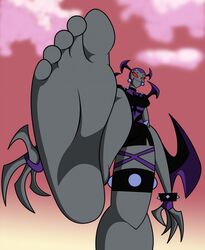  5_toes alien barefoot ben_10 blade breasts cartoon_network clothed clothing feet female foot_focus harness hi_res humanoid_feet mutant_to&#039;kustar not_furry plantigrade red_eyes soles solo sundiscspecial toes way_bad 