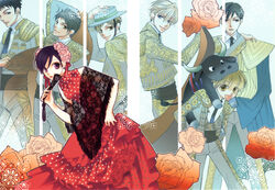  fujioka_haruhi haninozuka_mitsukuni hatori_bisco hitachiin_hikaru hitachiin_kaoru morinozuka_takashi ootori_kyouya ouran_high_school_host_club suou_tamaki 