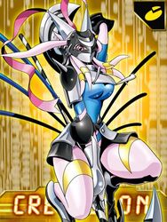  3:4 anthro armor bandai_namco crescemon digimon digimon_(species) digitigrade female lagomorph leporid low_res mammal mask official_art rabbit solo unknown_artist 