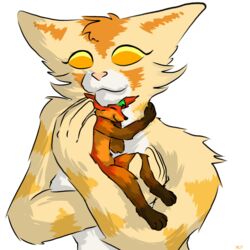  1:1 acacia acacia_dune anthro belly canid canine duo felid feline felis felix_de_fox female fox fur hug male mammal micro orange_body orange_fur sand_cat size_difference tan_body tan_fur white_belly 