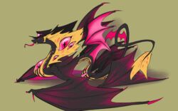  artblush dragon forked_tongue hazbin_hotel hi_res male multi_wing mythological_creature mythological_scalie mythology scalie sir_pentious&#039;_hat sir_pentious_(hazbin_hotel) solo tongue wings 