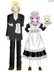  blonde_hair closed_eyes maid melty_blood nekoarc purple_eyes purple_hair sion_eltnam_atlasia tsukihime violet_eyes wallachia 